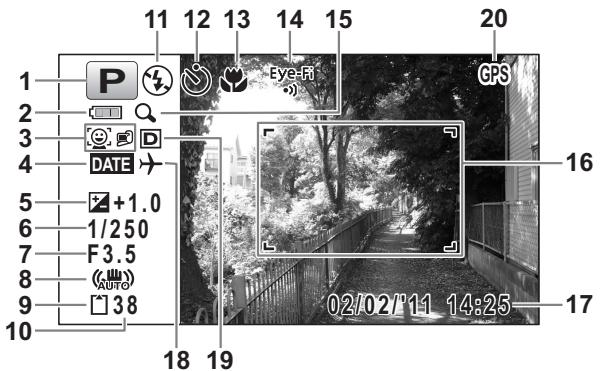 PENTAX WG-1 GPS - Affichage en mode - 10