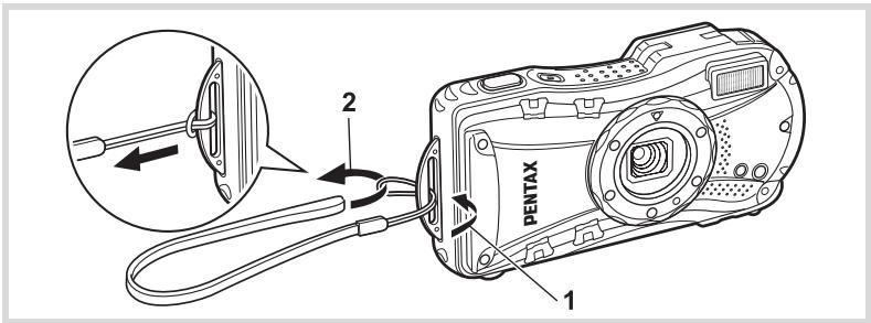 PENTAX WG-1 GPS - Mise en place de la courroie - 1