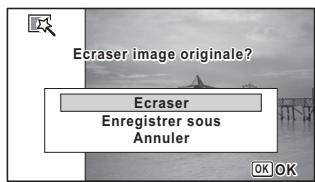 PENTAX WG-1 GPS - Utilisez le bouton de navigation (▲▼) pour sélectionnner [Ecraser] ou [Enregistrer sous]. - 1