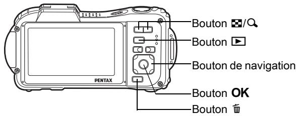 PENTAX WG-1 GPS - Suppression d/images et de fichiers son sélectionnés - 2