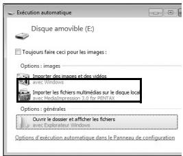 PENTAX WG-1 GPS - Cliquez sur [Importer les fichiers multimédias sur le disque local]. - 1