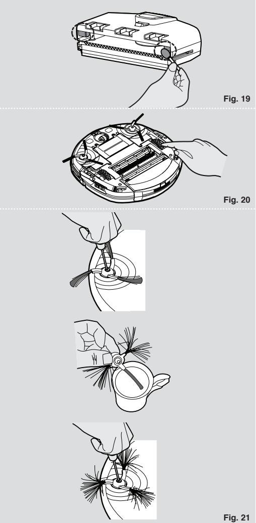 HOOVER ROBO.COM3 RBC 090,  RBC 090.COM3 - REEMPLACEMENT DES BROSSETTES ROTATIVES [Fig. 18] - 1