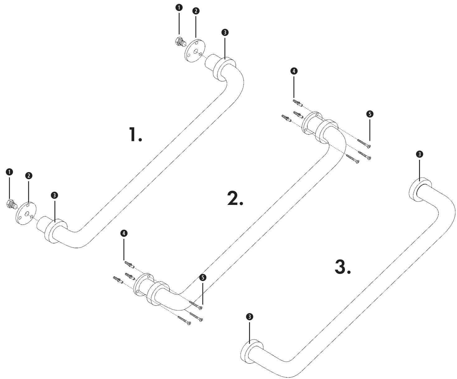 KOMPERNASS KH 4166 BATH GRAB BAR - Importateur - 1