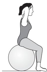 KOMPERNASS KH 4216 GYM BALL - Etirement de la colonne vertébrale/étirement des muscles abdominaux - 1