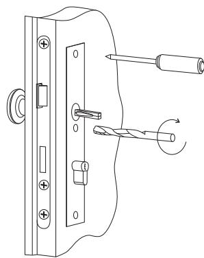 KOMPERNASS KH 4230 DOOR HANDLE SET - Préparation duvantail - 1