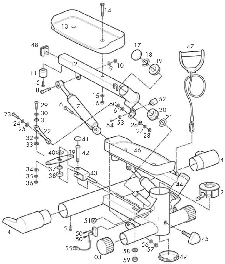 KOMPERNASS KH 6002 SWING STEPPER - Batterij verrangen - 1