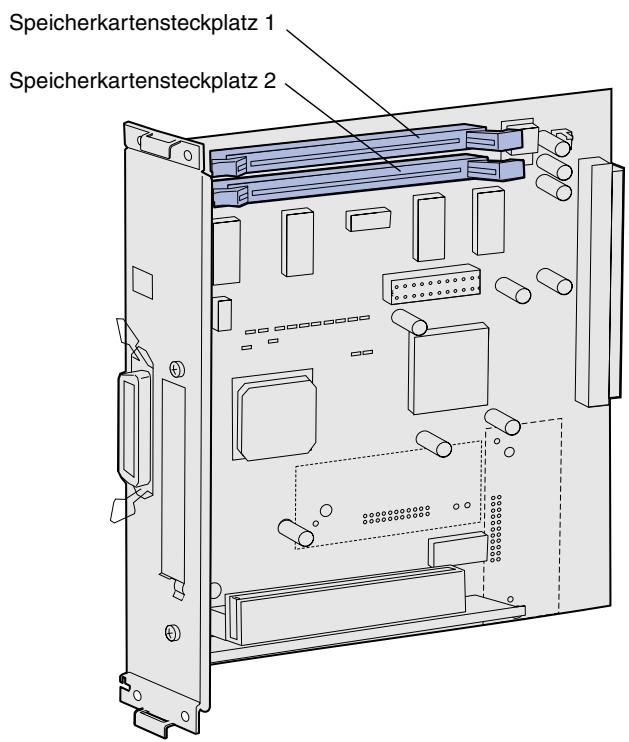 LEXMARK C510 - Installieren von Speicherkarten - 1