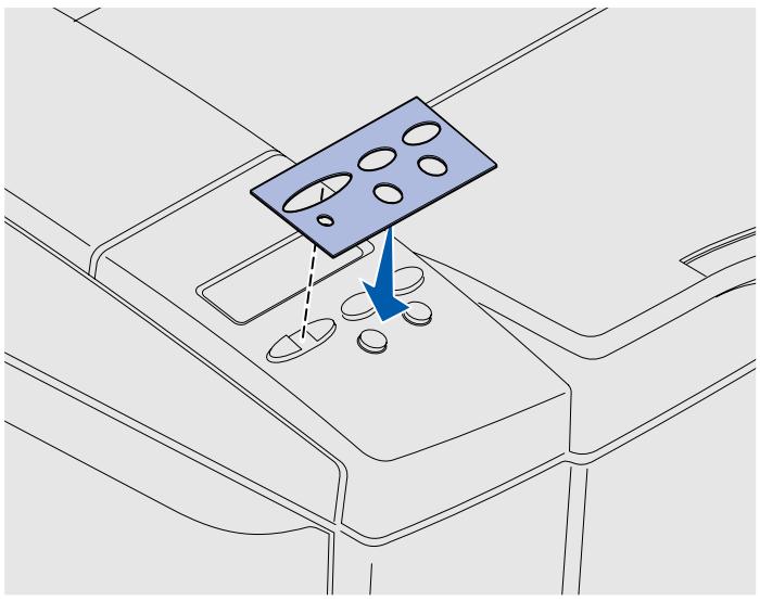 LEXMARK C510 - Installation du cadre autocollant du panneau de commandes - 1