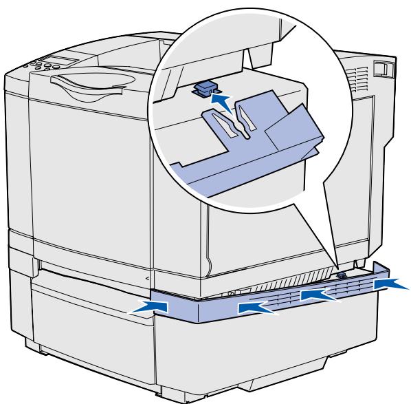 LEXMARK C510 - Fixation du bac d'alimentation à l'imprimante - 2