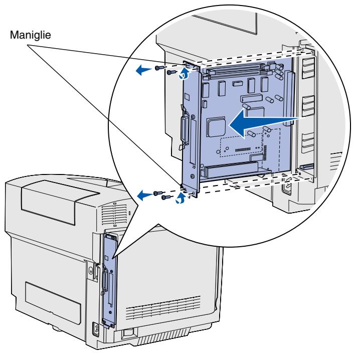 LEXMARK C510 - Rimozione della schedà di sistema - 2