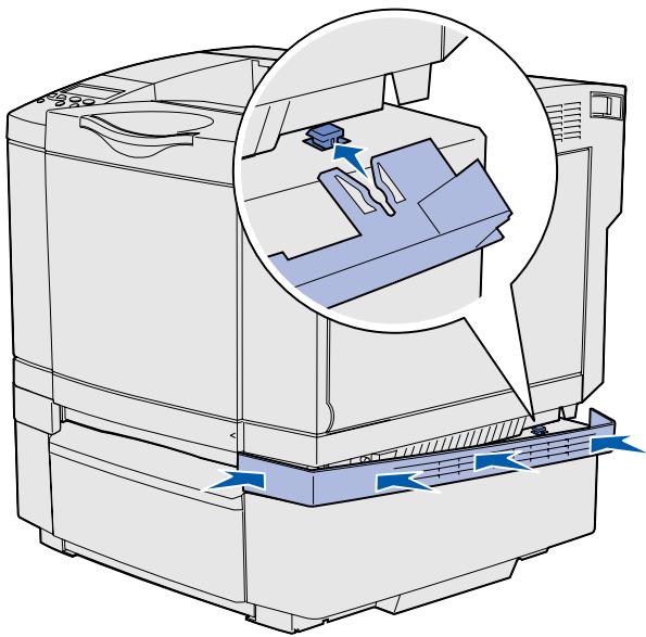 LEXMARK C510 - Befestigen der Papierzuführung am Drucker - 2
