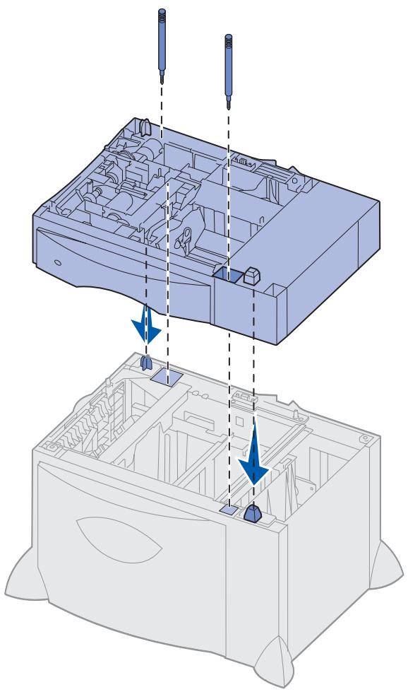 LEXMARK C752 - Installieren einer 500-Blatt-Papierzuführung - 1