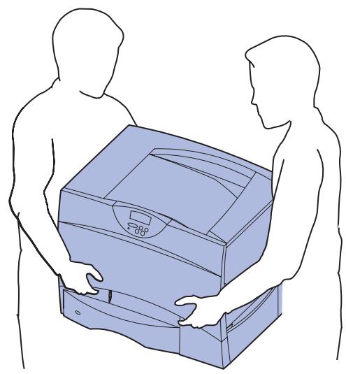 LEXMARK C752 - Positionieren des Druckers - 1