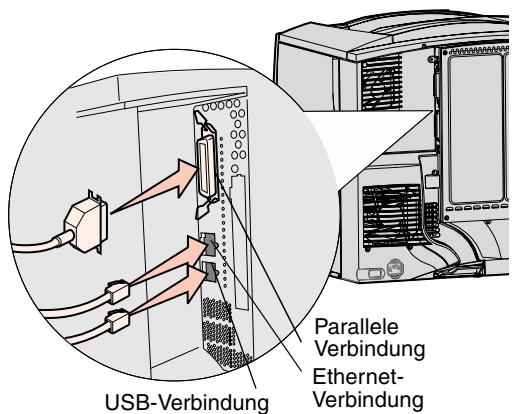 LEXMARK C760 - AnschlieBen von Kabeln - 1