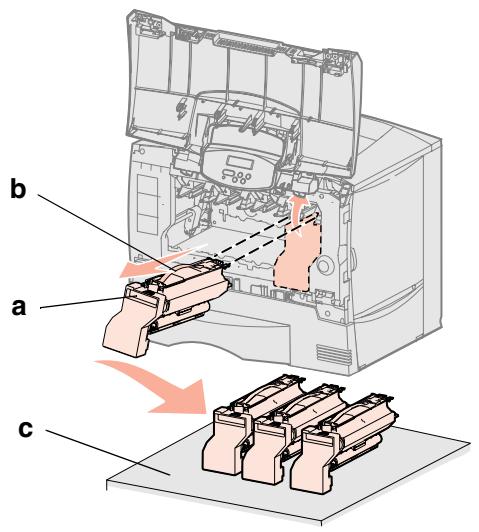 LEXMARK C760 - Einsetzen der Druckkassetten - 3