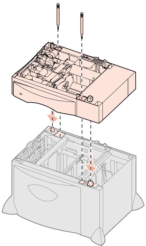 LEXMARK C760 - Installieren einer 500-Blatt-Papierzuführung - 1