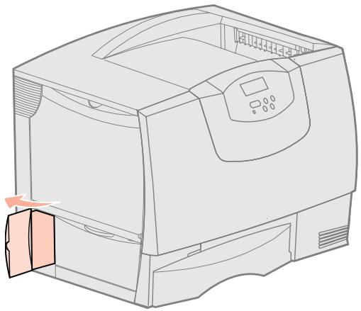 LEXMARK C760 - Anbringen des Aufklebers für die hinzugeführte Option - 1