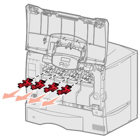 LEXMARK C760 - Einsetzen der Druckkassetten - 2