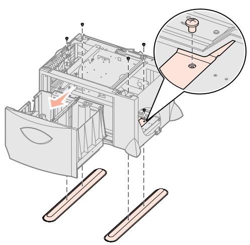 LEXMARK C762 - Installieren einer 2000-Blatt-Papierzuführung - 1