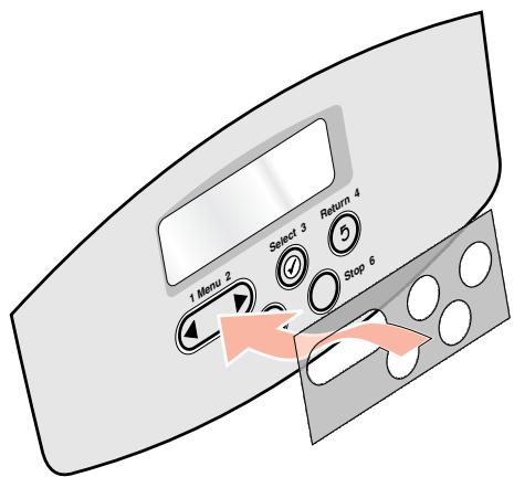 LEXMARK C762 - Anbringen einer Bedienerkonsolenschablone - 1