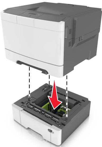 LEXMARK CS310DN, CX310DN, CX410DE - Installation d'un double tiroir 650 feuilles - 4