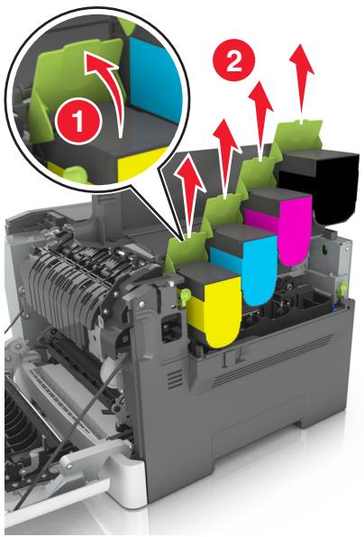 LEXMARK CS310DN, CX310DN, CX410DE - Remplacement de la bouteille de récapération de toner - 14