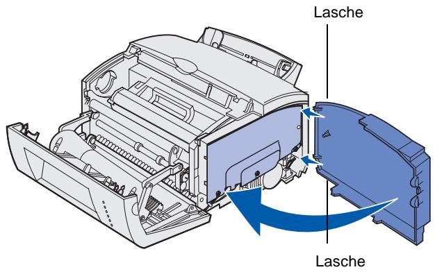 LEXMARK E220 - Wiederanbringen der seitlichen Druckerabdeckung - 1