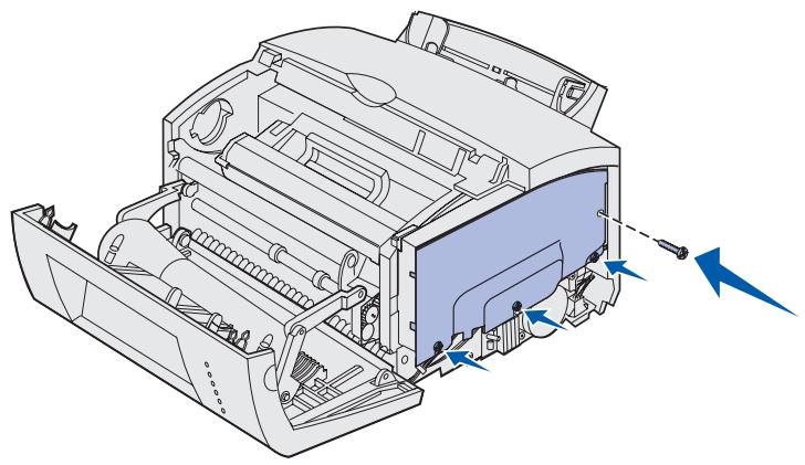 LEXMARK E220 - Wiederanbringen der Systemplatinenabdeckung - 2