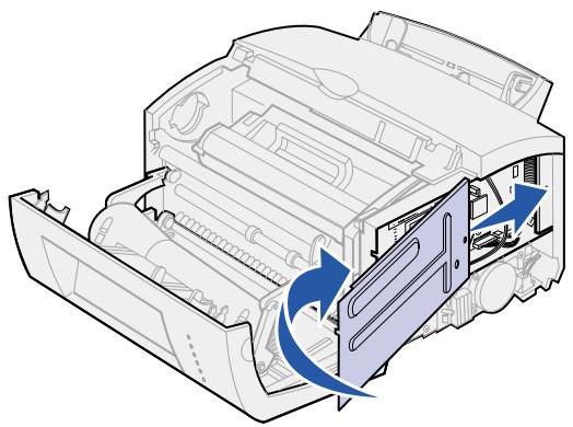 LEXMARK E320 - Anbringen der Metallabdeckung - 1