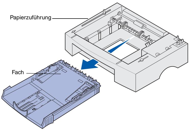 LEXMARK E321 - Schritt 2: Anbringen der zusammenlichen 250-Blatt-Zuführung - 1