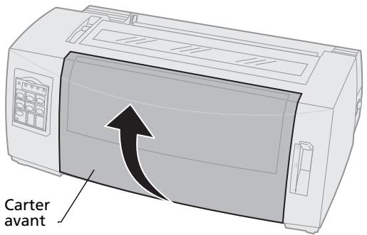 LEXMARK FORMS PRINTER 2400 - Chargement de papier listing à l'aide du tracteur poussant - 3