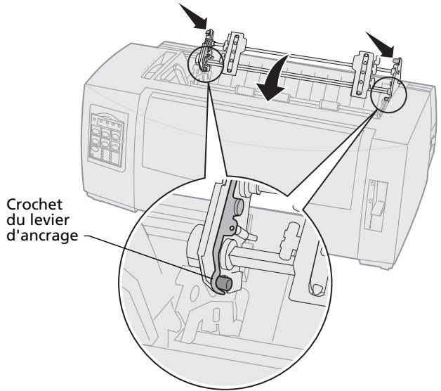 LEXMARK FORMS PRINTER 2400 - Installation du tracteur tirant - 2
