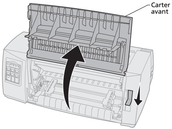 LEXMARK FORMS PRINTER 2400 - Chargement de papier listing à l'aide du tracteur poussant - 4