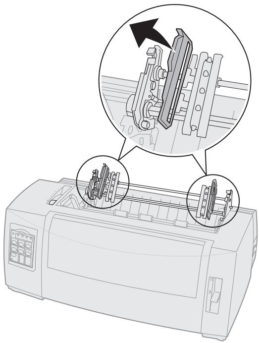 LEXMARK FORMS PRINTER 2400 - Chargement de papier listing par l'avant à l'aide du tracteur tirant - 5