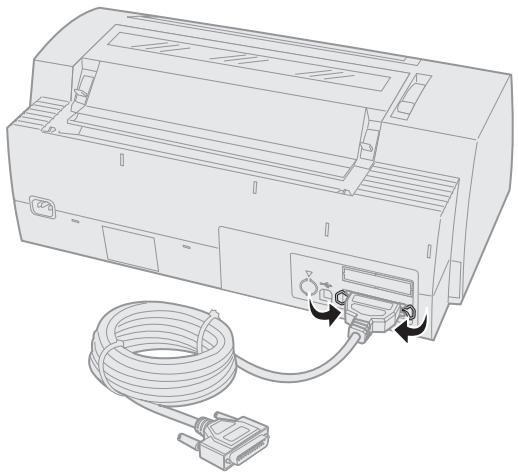 LEXMARK FORMS PRINTER 2400 - Connexion du cable parallele - 2