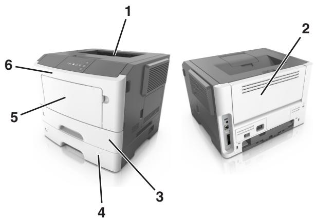 LEXMARK MS310DN, MS410DN - Accès aux zones de bourrage - 1