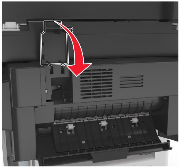 LEXMARK MX611DE - Bourrage papier dans la porte arrêté de l'unité de finition - 5