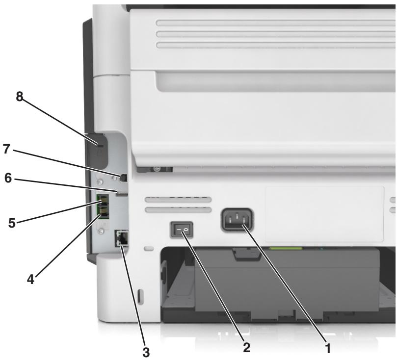 LEXMARK MX611DE - Connexion des câbles - 2
