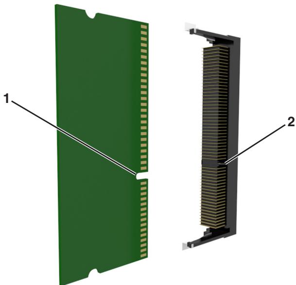 LEXMARK MX611DE - Installation d'une carte mémoire - 2