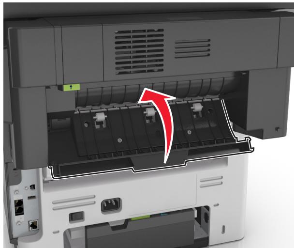 LEXMARK MX611DE - Bourrage papier dans la porte arrêté de l'unité de finition - 6