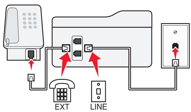 LEXMARK OFFICEEDGE PRO 4000 - Setup 2: Printer is connected to a wall jack; cable modem is installed elsewhere in the house - 2