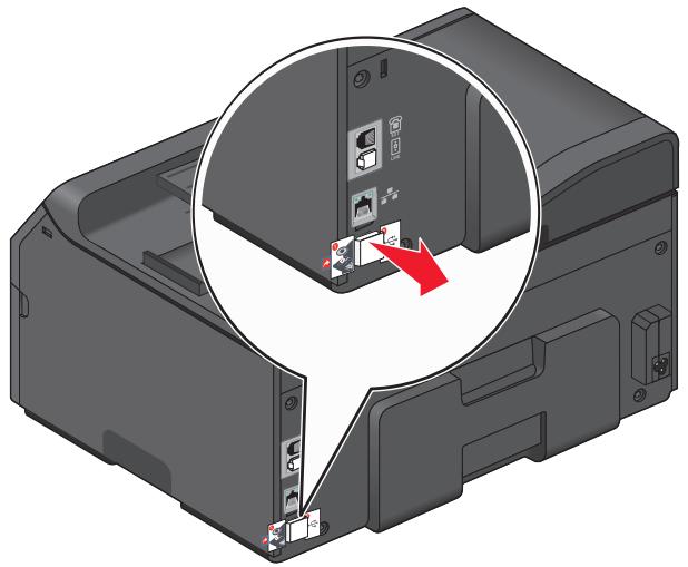 LEXMARK OFFICEEDGE PRO 4000 - How do I attach the USB cable? - 1