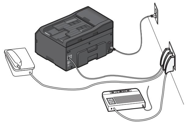 LEXMARK OFFICEEDGE PRO 4000 - Connecting the printer to a wall jack in Germany - 2