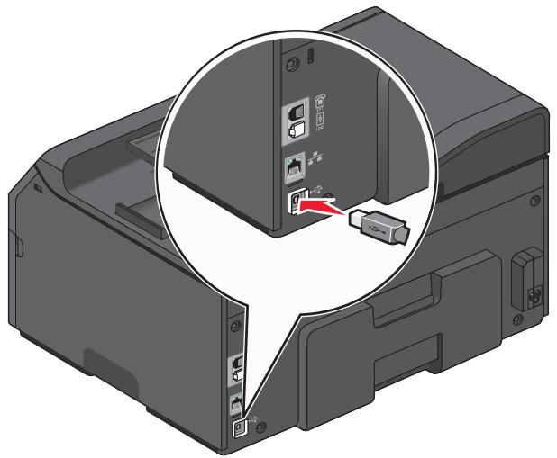 LEXMARK OFFICEEDGE PRO 4000 - How do I attach the USB cable? - 2