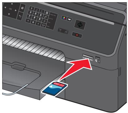 LEXMARK OFFICEEDGE PRO 4000 - Inserting a memory card - 1
