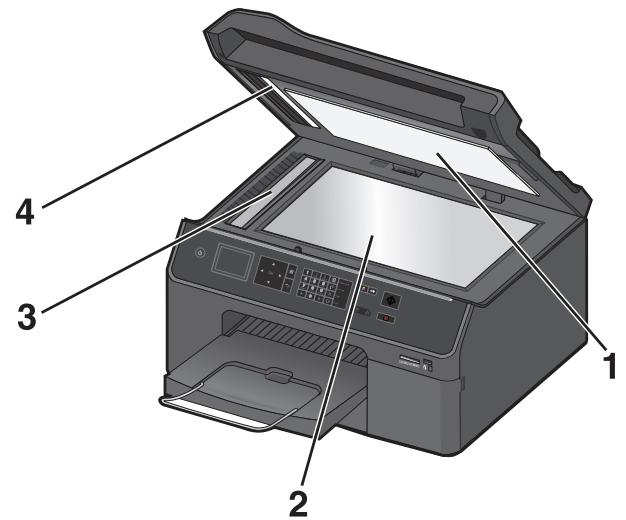 LEXMARK OFFICEEDGE PRO 4000 - Cleaning the scanner glass - 1
