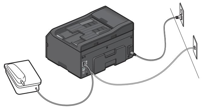 LEXMARK OFFICEEDGE PRO 4000 - Setup 2: Printer is connected to a wall jack; cable modem is installed elsewhere in the house - 1