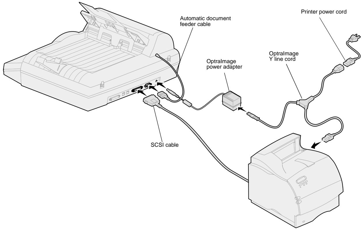 LEXMARK OPTRAIMAGE 242/232 (OCT 2000) - Step 5: Attach cables and power cords - 1