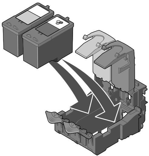 LEXMARK P4350 - Einsetzen der Tintenpatronen - 6