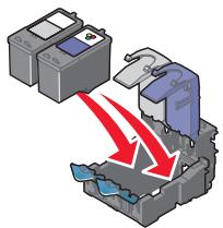 LEXMARK P6350 - Einsetzen der Tintenpatronen - 3